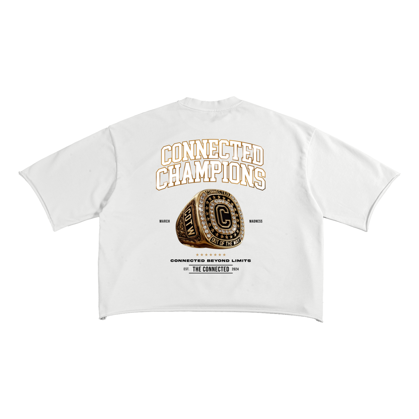 Connected Champions-French Terry Raw Edge Tee