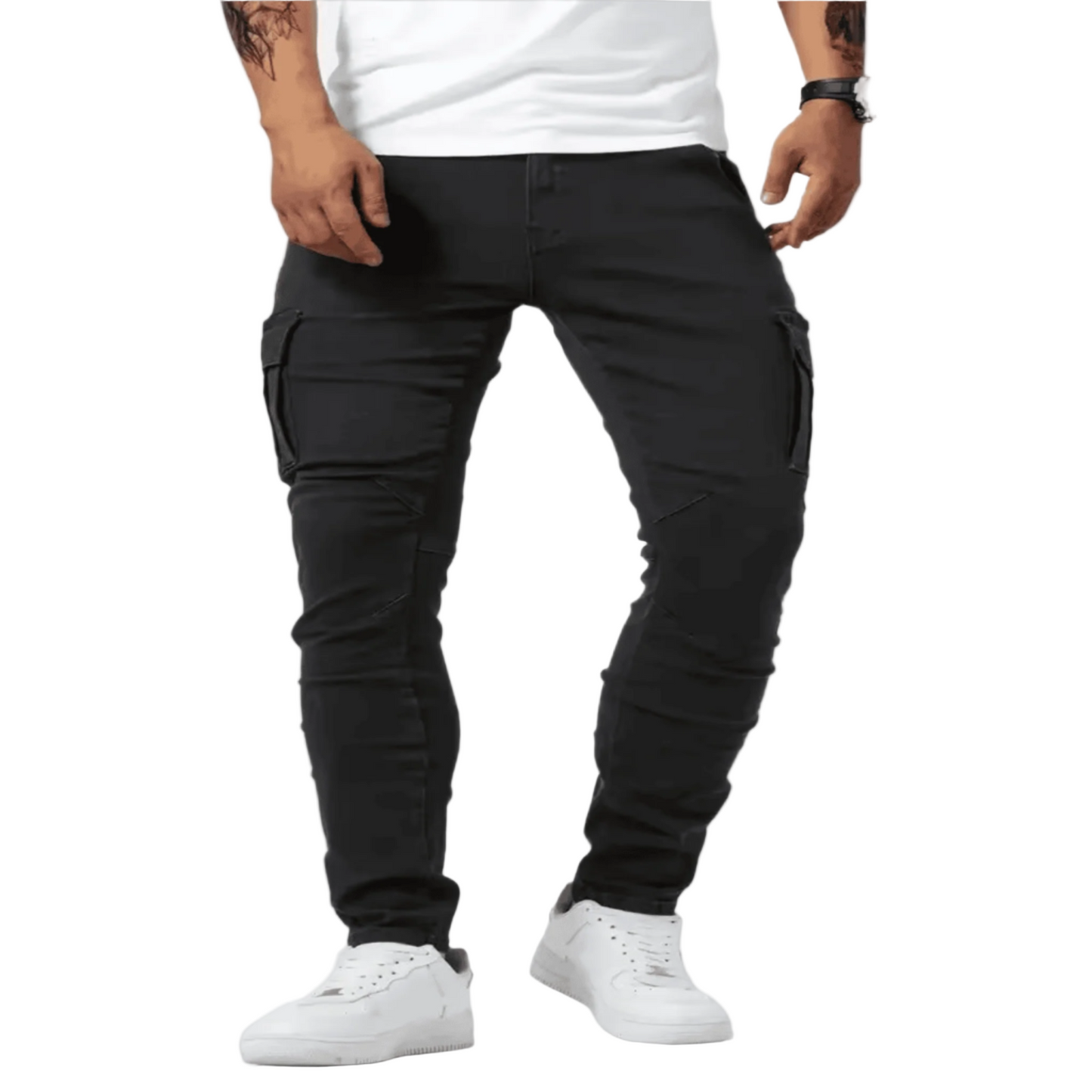 Strech Denim Cargo Jeans