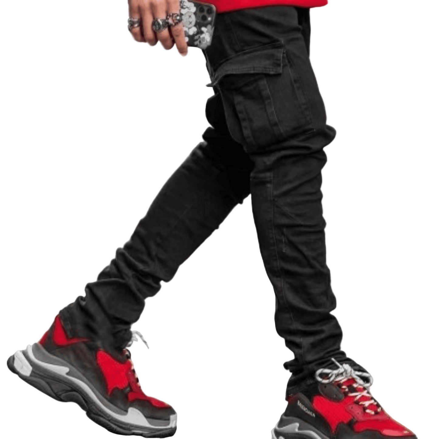 Strech Denim Cargo Jeans