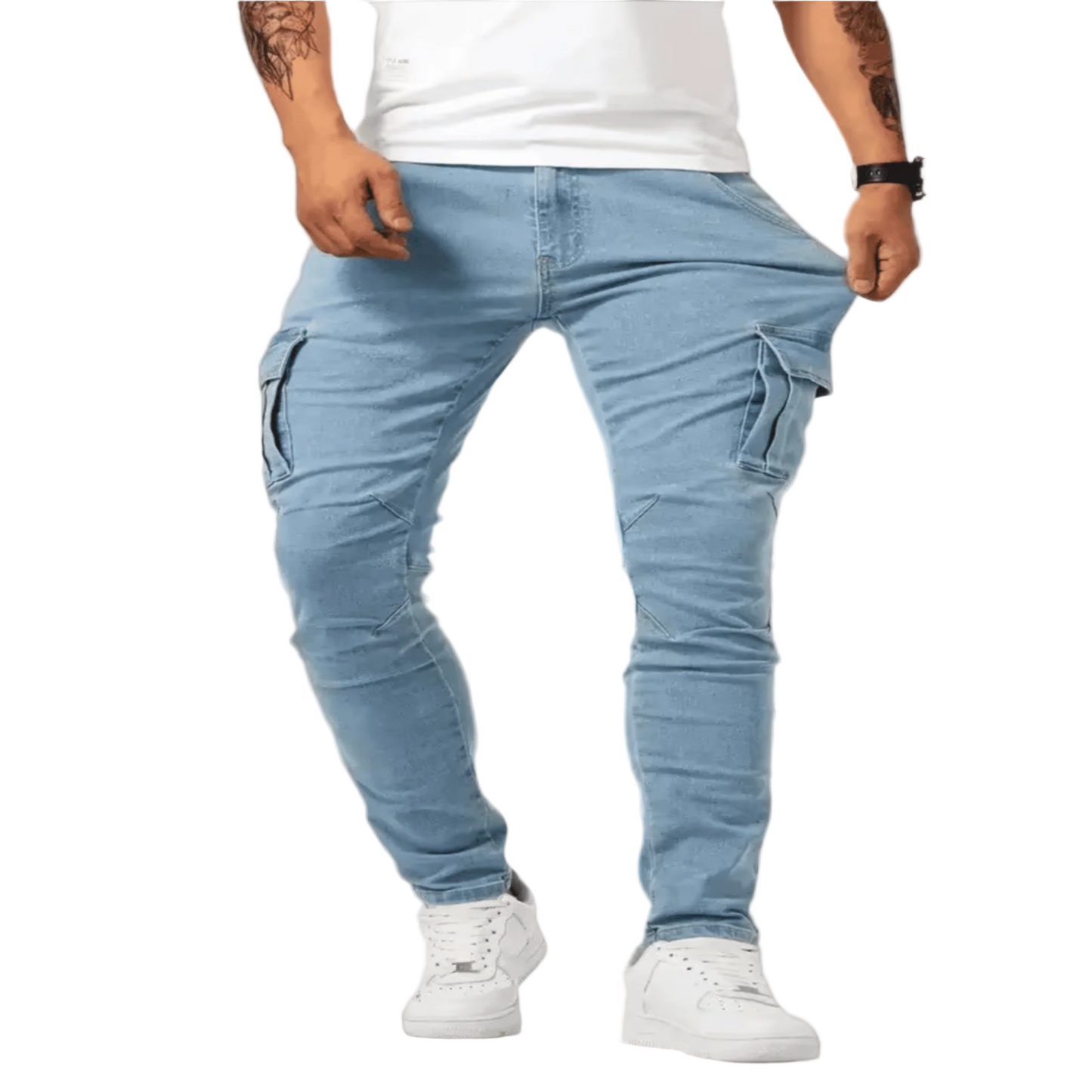 Strech Denim Cargo Jeans