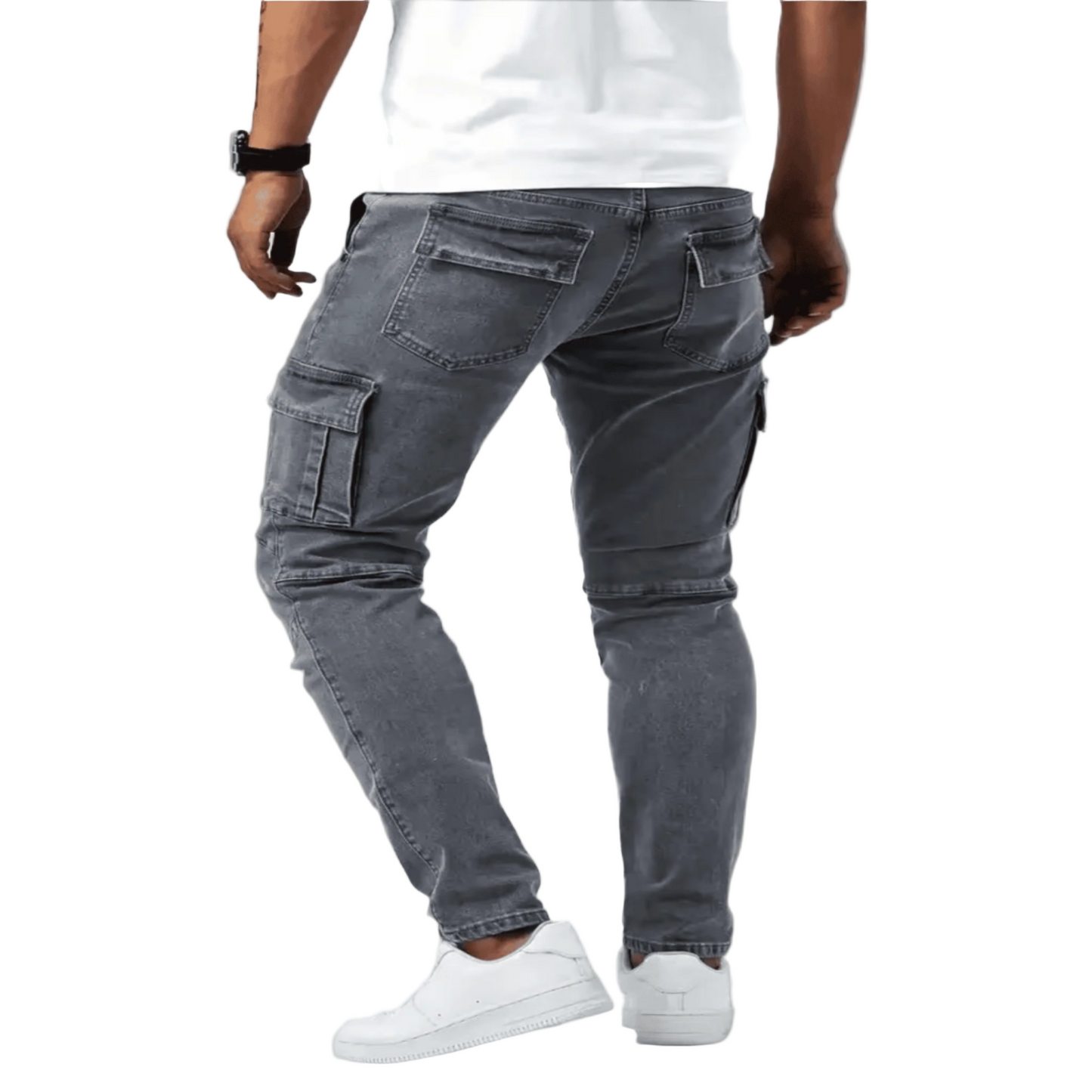 Strech Denim Cargo Jeans