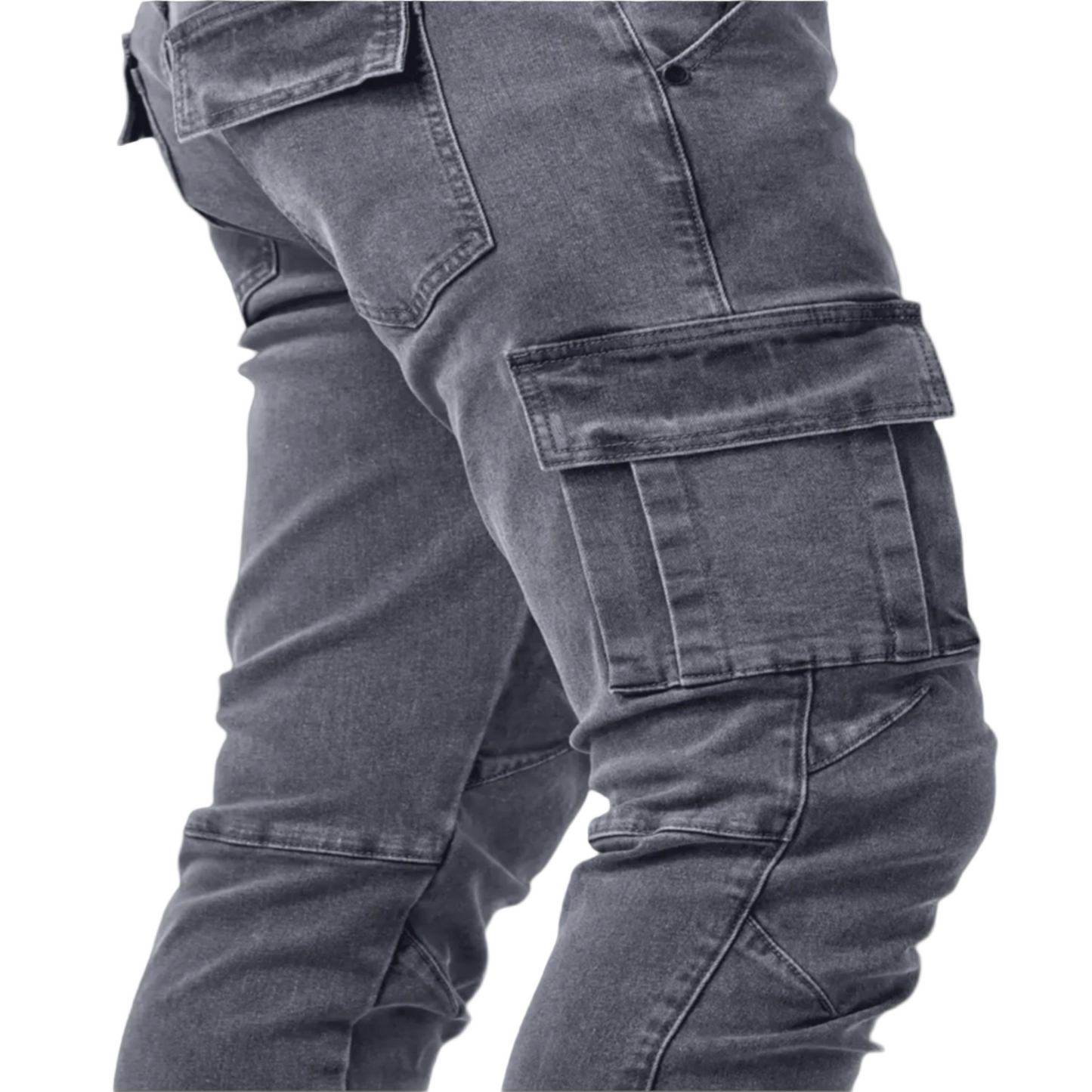 Strech Denim Cargo Jeans