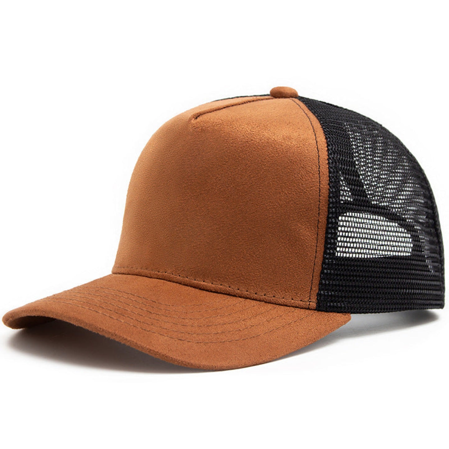 Mesh Suede Trucker Snapback