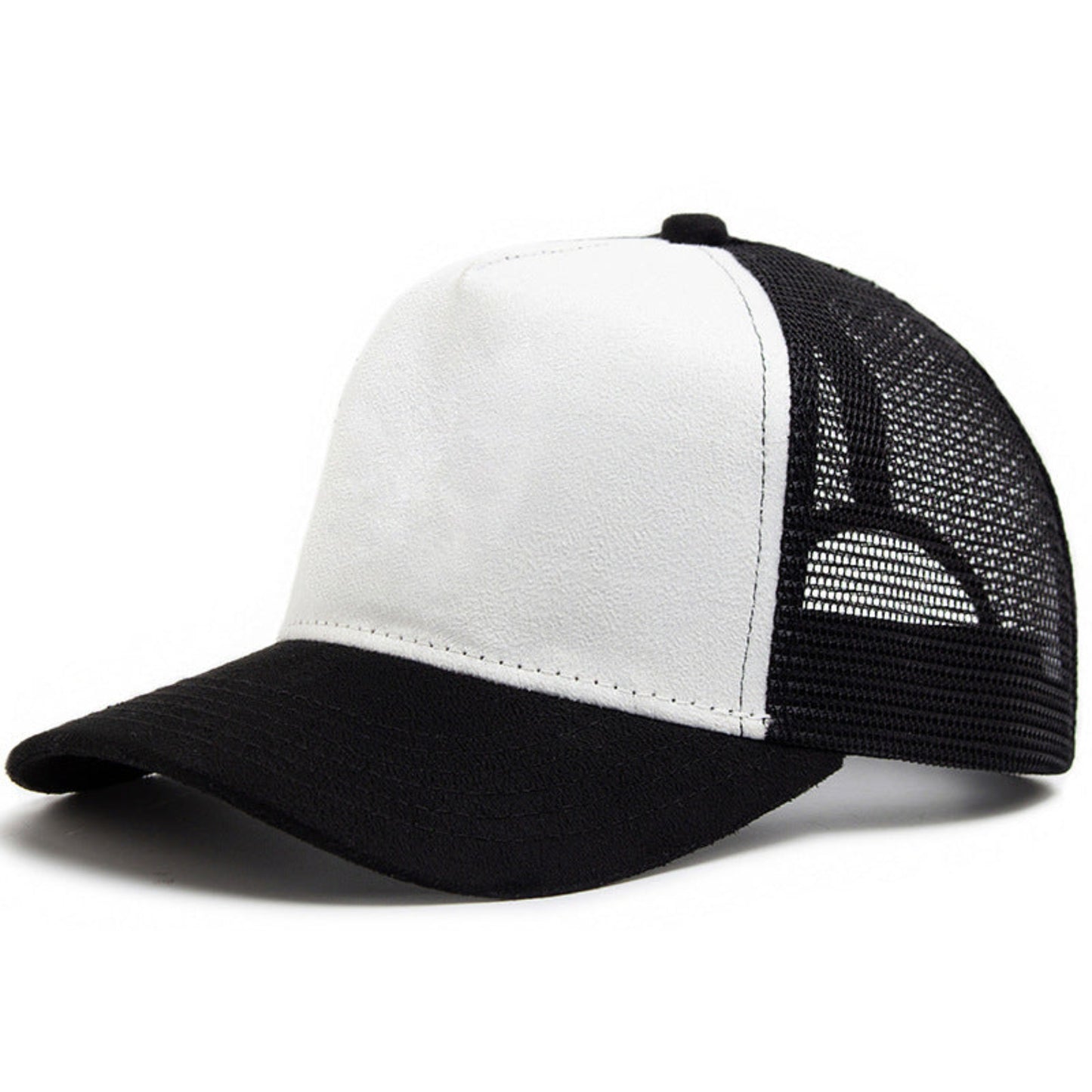 Mesh Suede Trucker Snapback