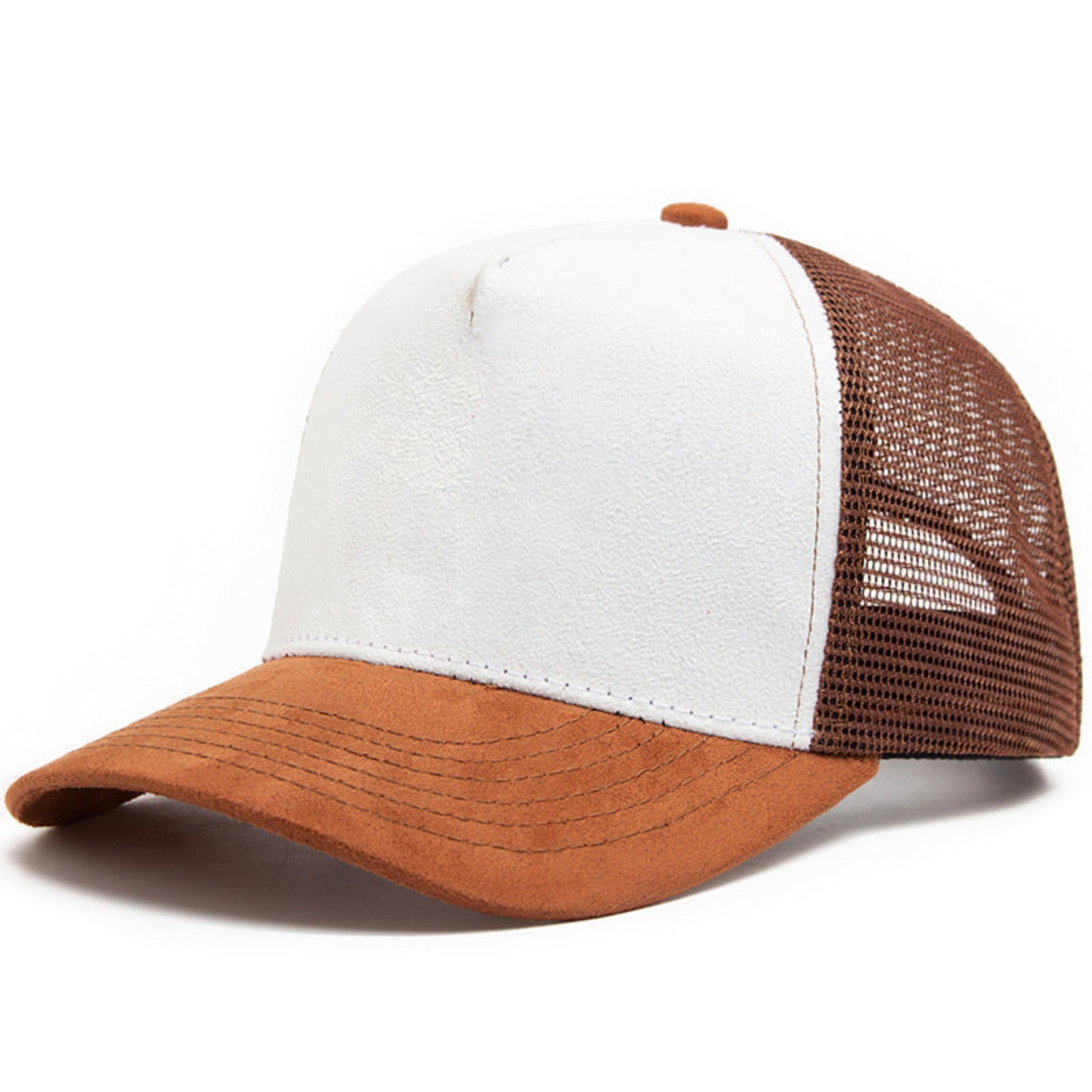 Mesh Suede Trucker Snapback