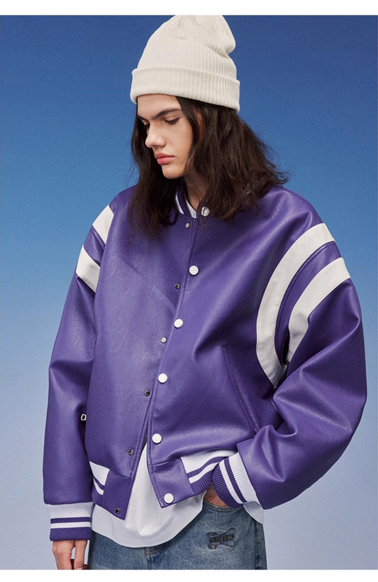 The Street Luxe Leather Bomber Jacket