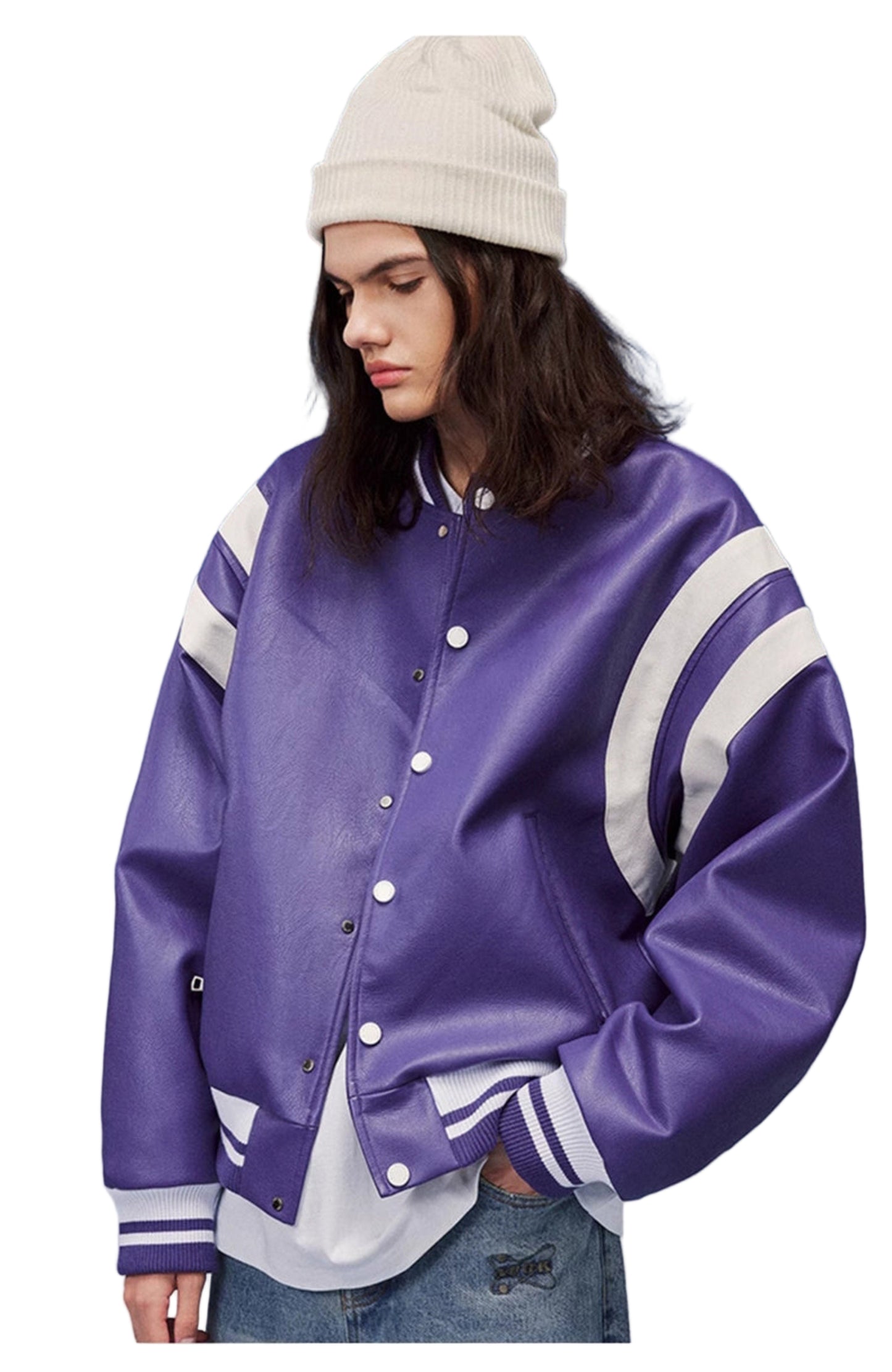 The Street Luxe Leather Bomber Jacket