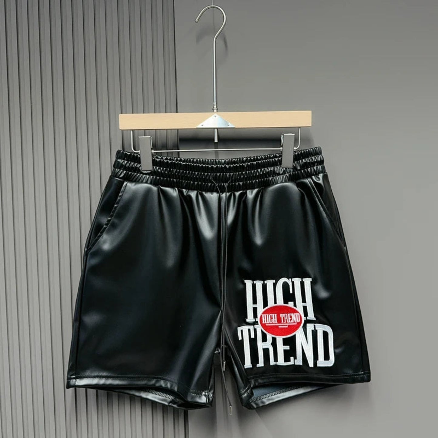 Street Luxe Embroidered Polyester Shorts