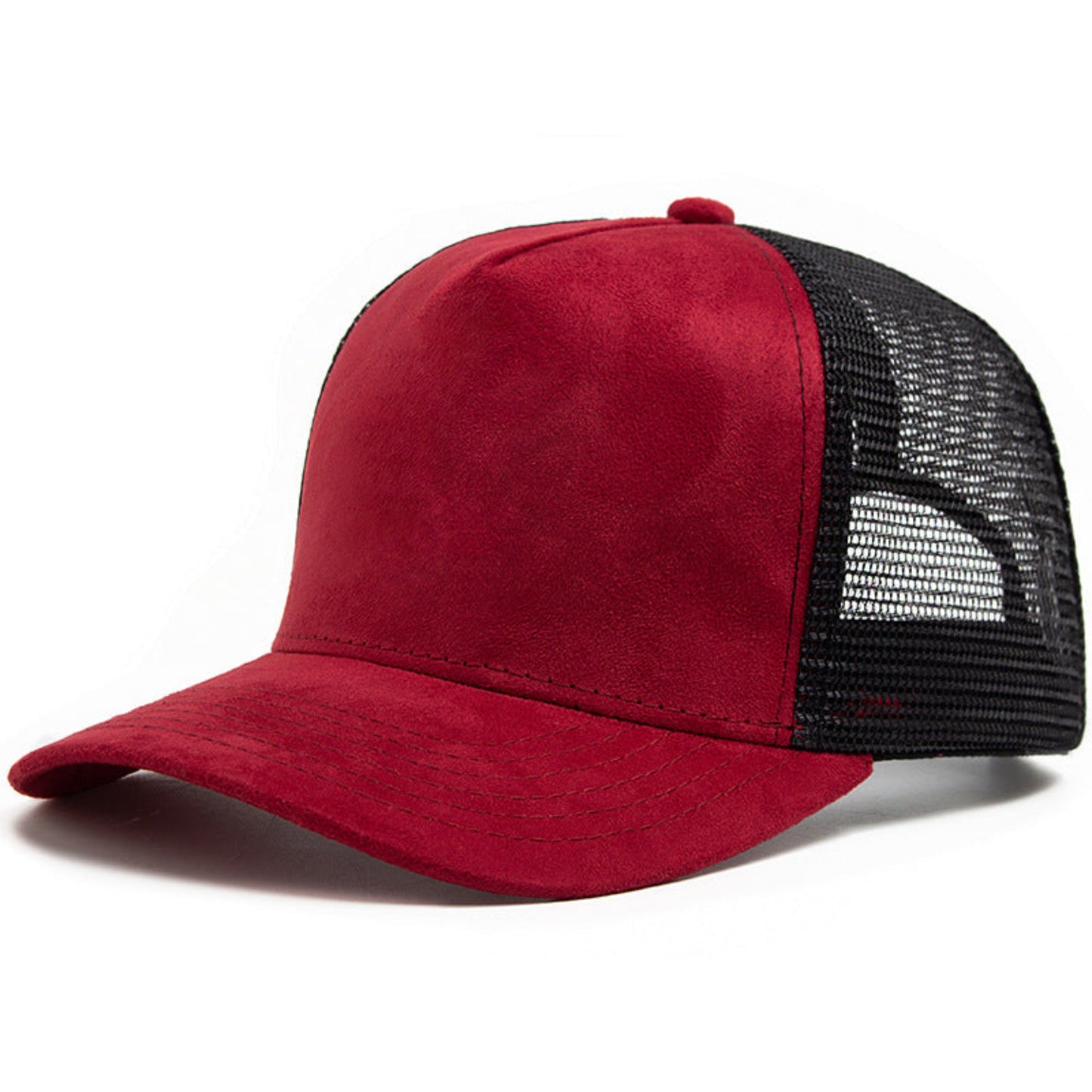 Mesh Suede Trucker Snapback