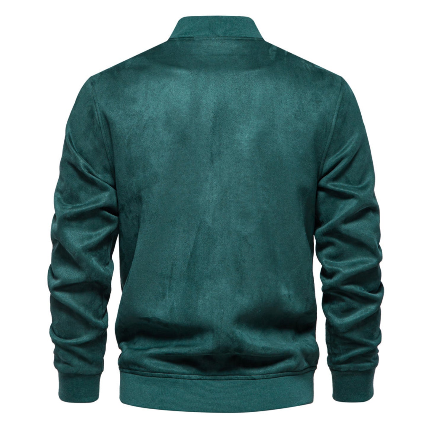 Polyester Crewneck Bomber Button Up Jacket