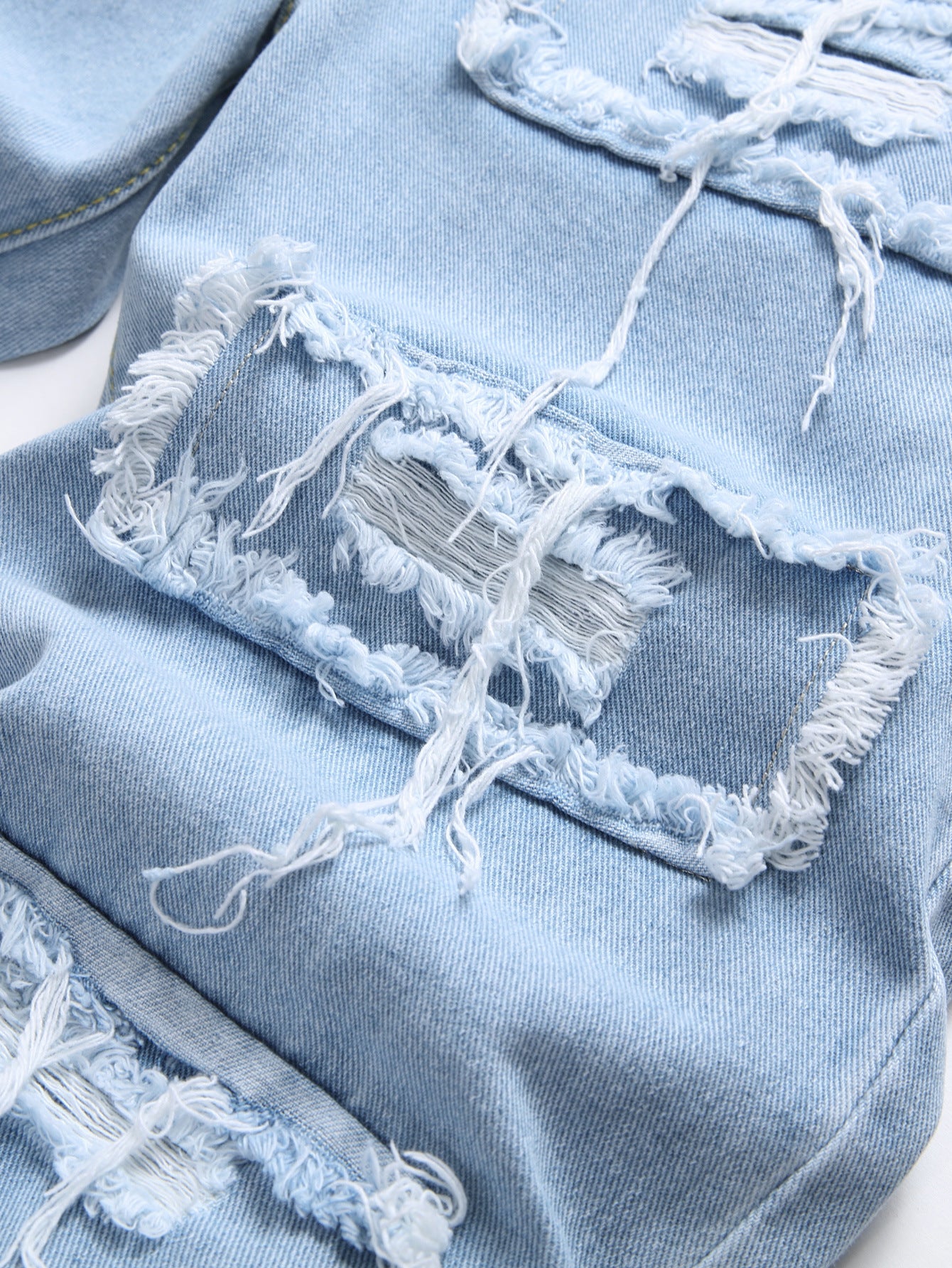 Blue Distressed Denim Jeans