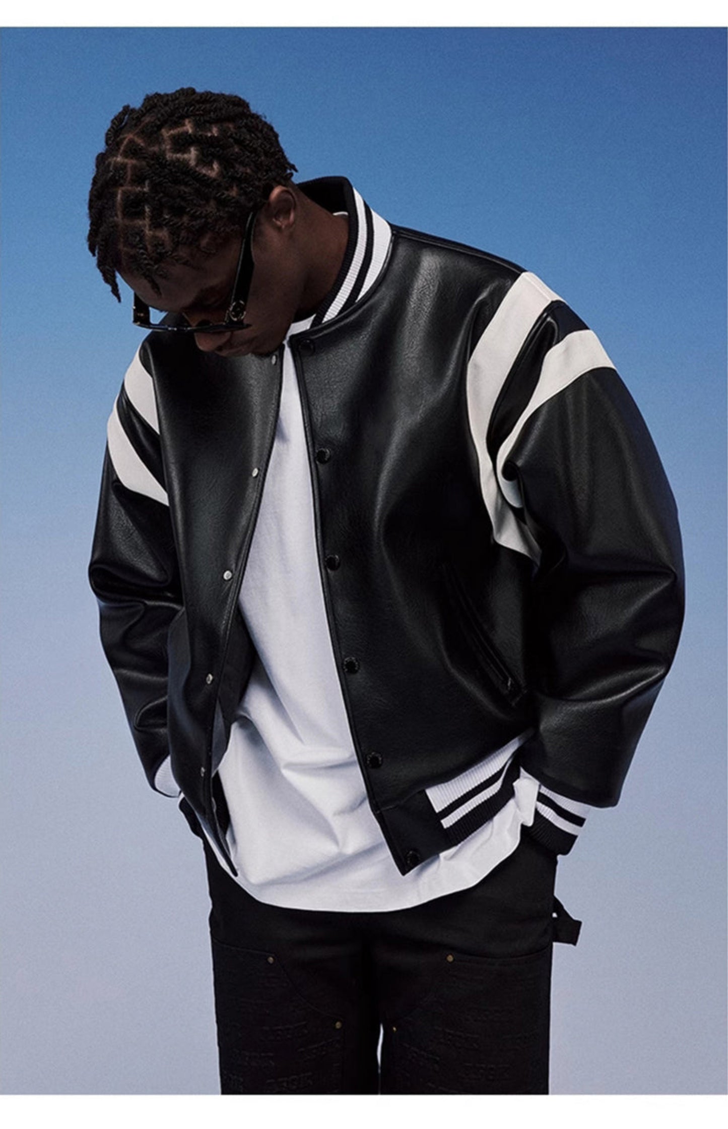 The Street Luxe Leather Bomber Jacket