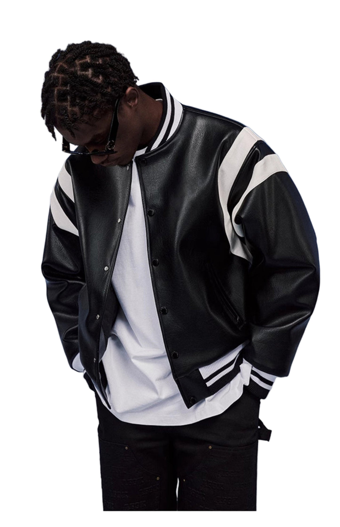 The Street Luxe Leather Bomber Jacket
