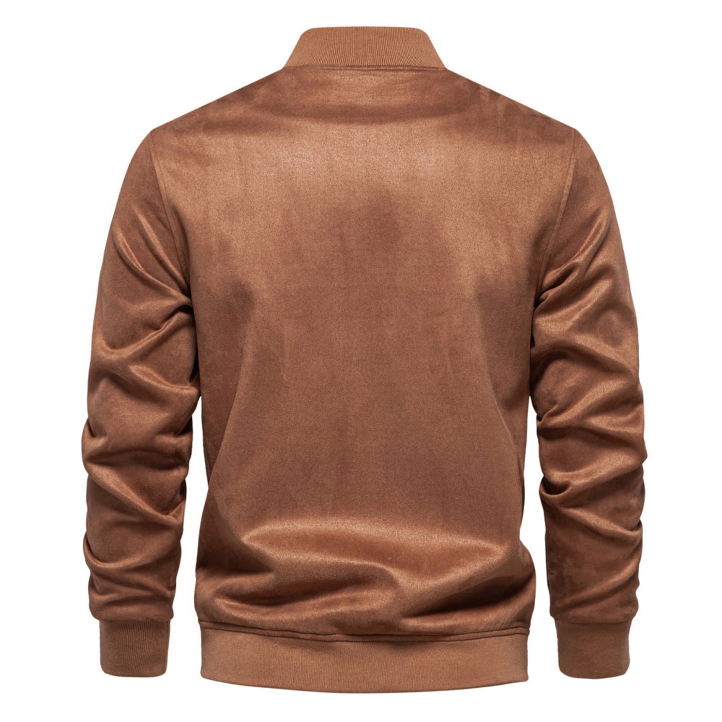 Polyester Crewneck Bomber Button Up Jacket