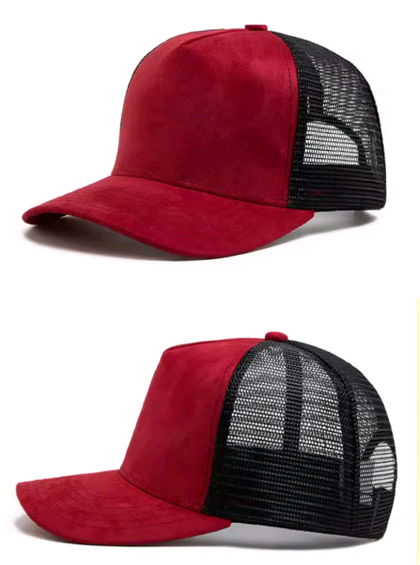 Mesh Suede Trucker Snapback