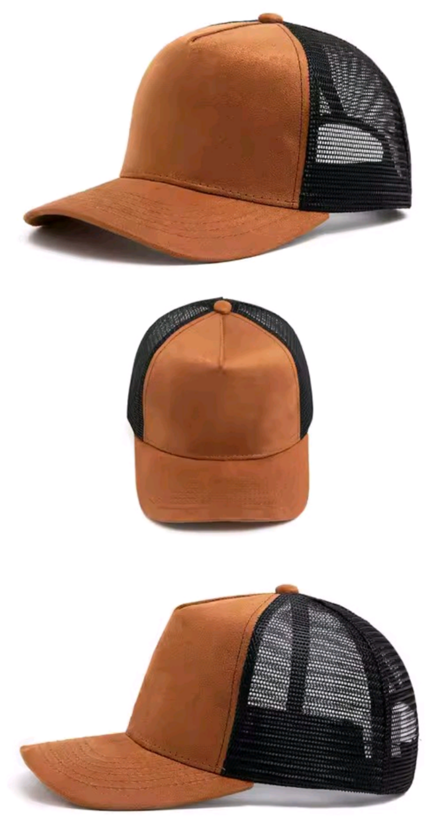 Mesh Suede Trucker Snapback