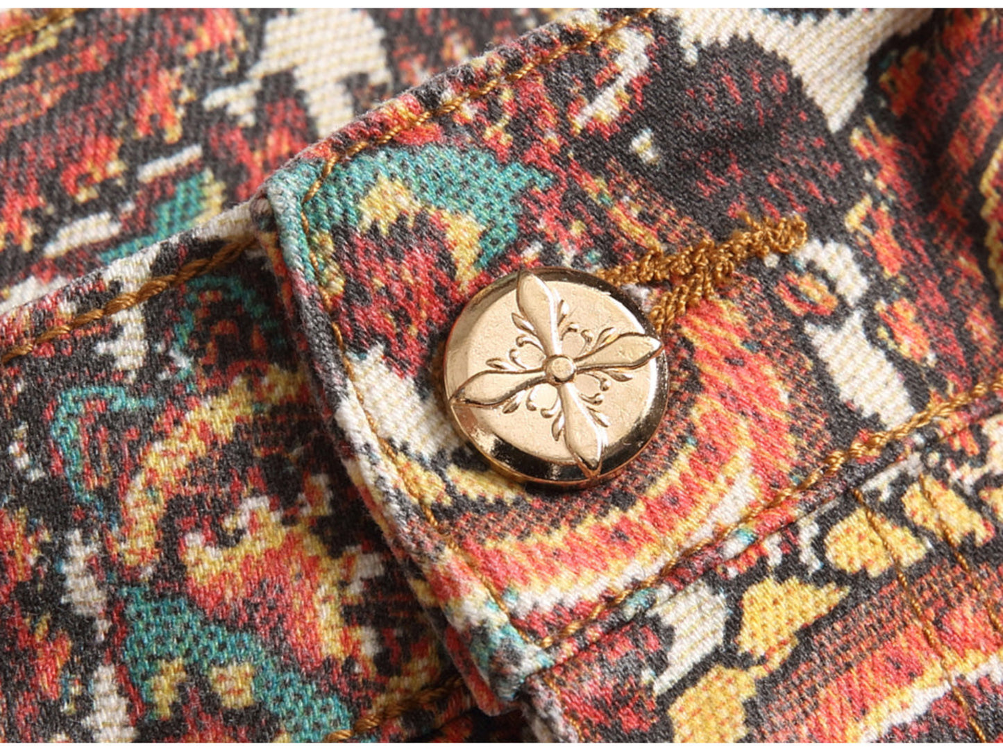 Lux Paisley Denim Cargos