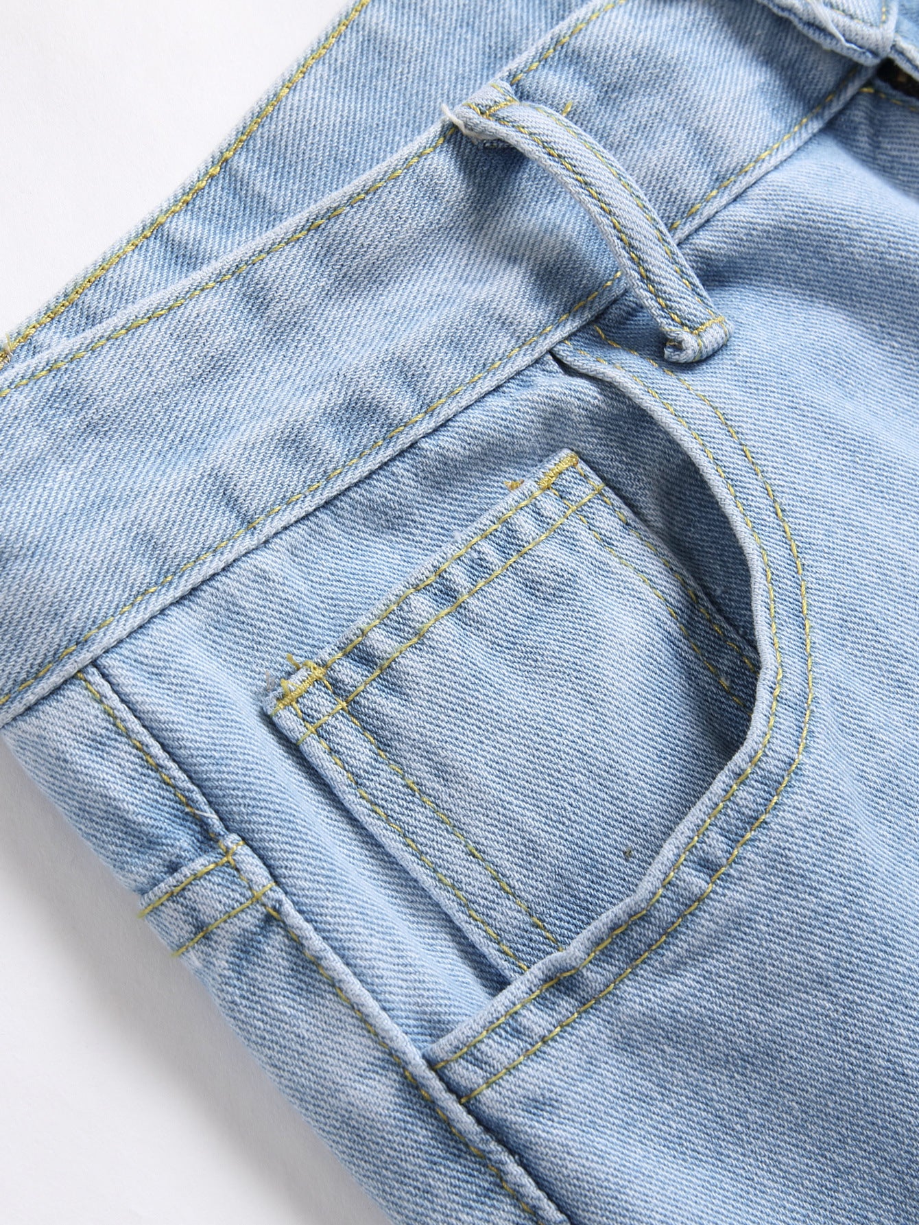 Blue Distressed Denim Jeans