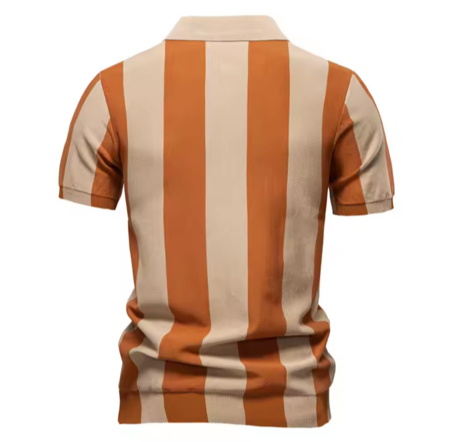 Fitted Breathable Striped Polo