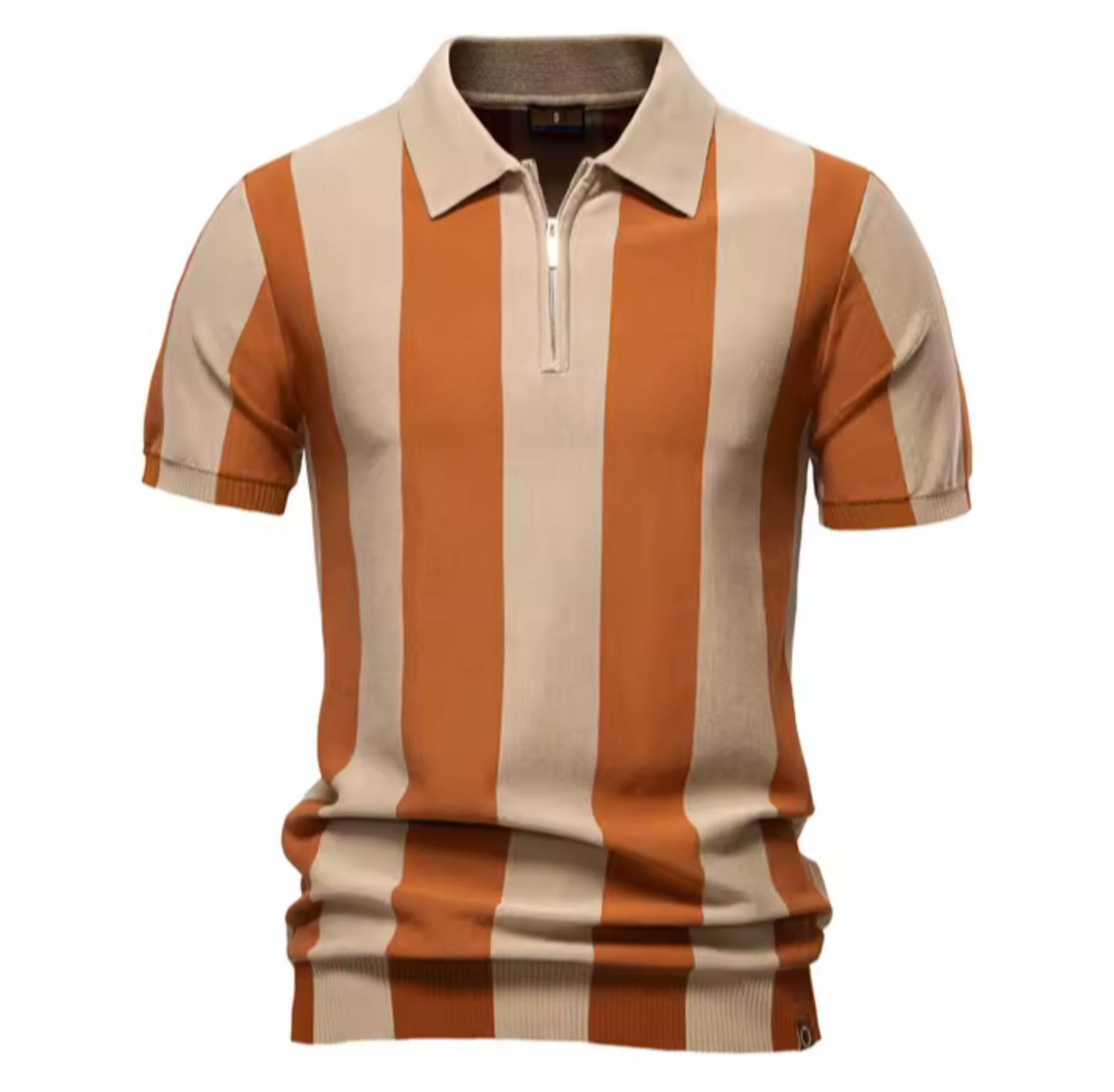 Fitted Breathable Striped Polo