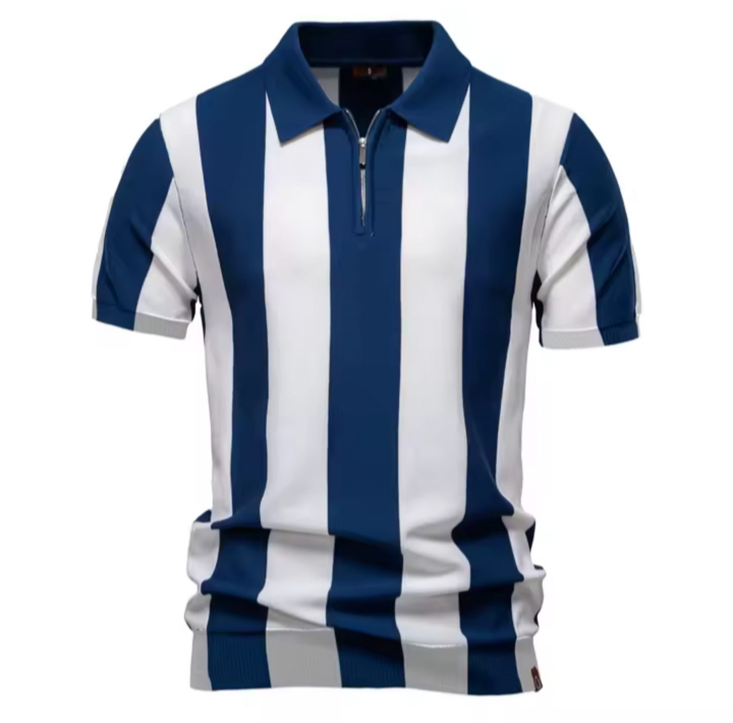 Fitted Breathable Striped Polo