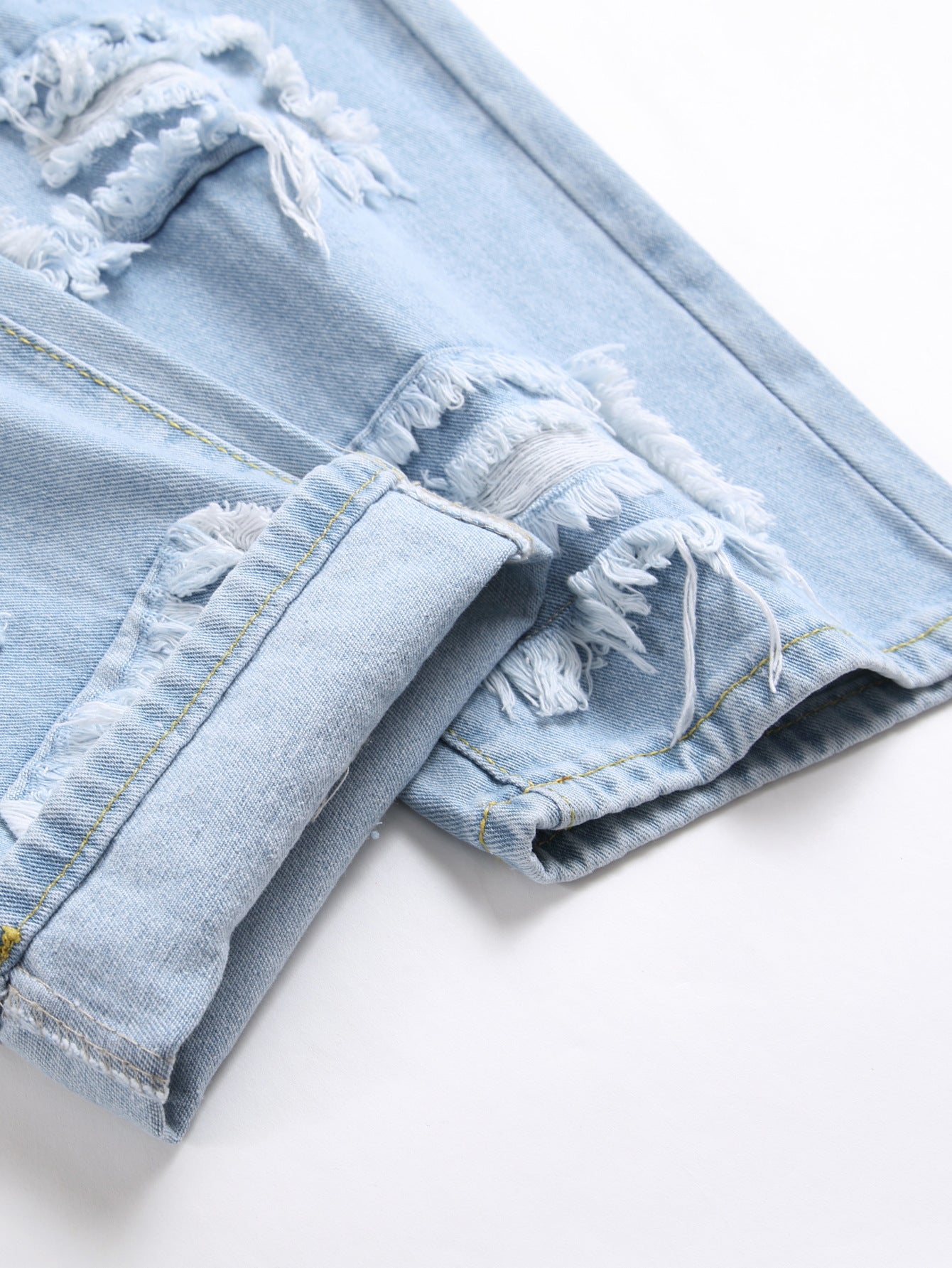 Blue Distressed Denim Jeans