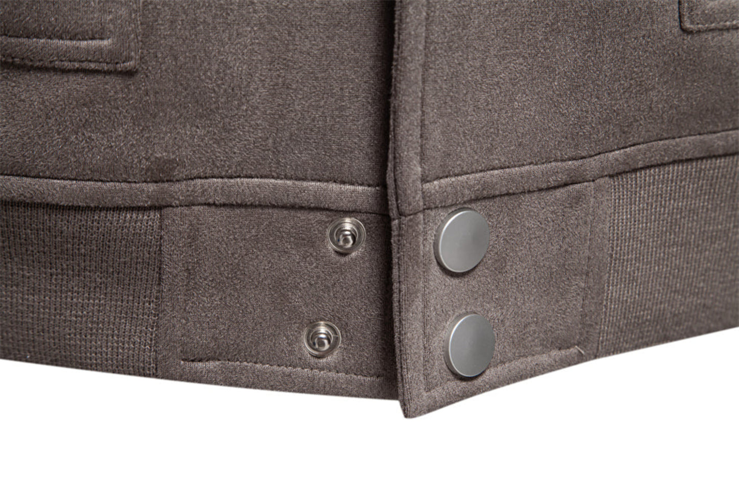 Polyester Crewneck Bomber Button Up Jacket