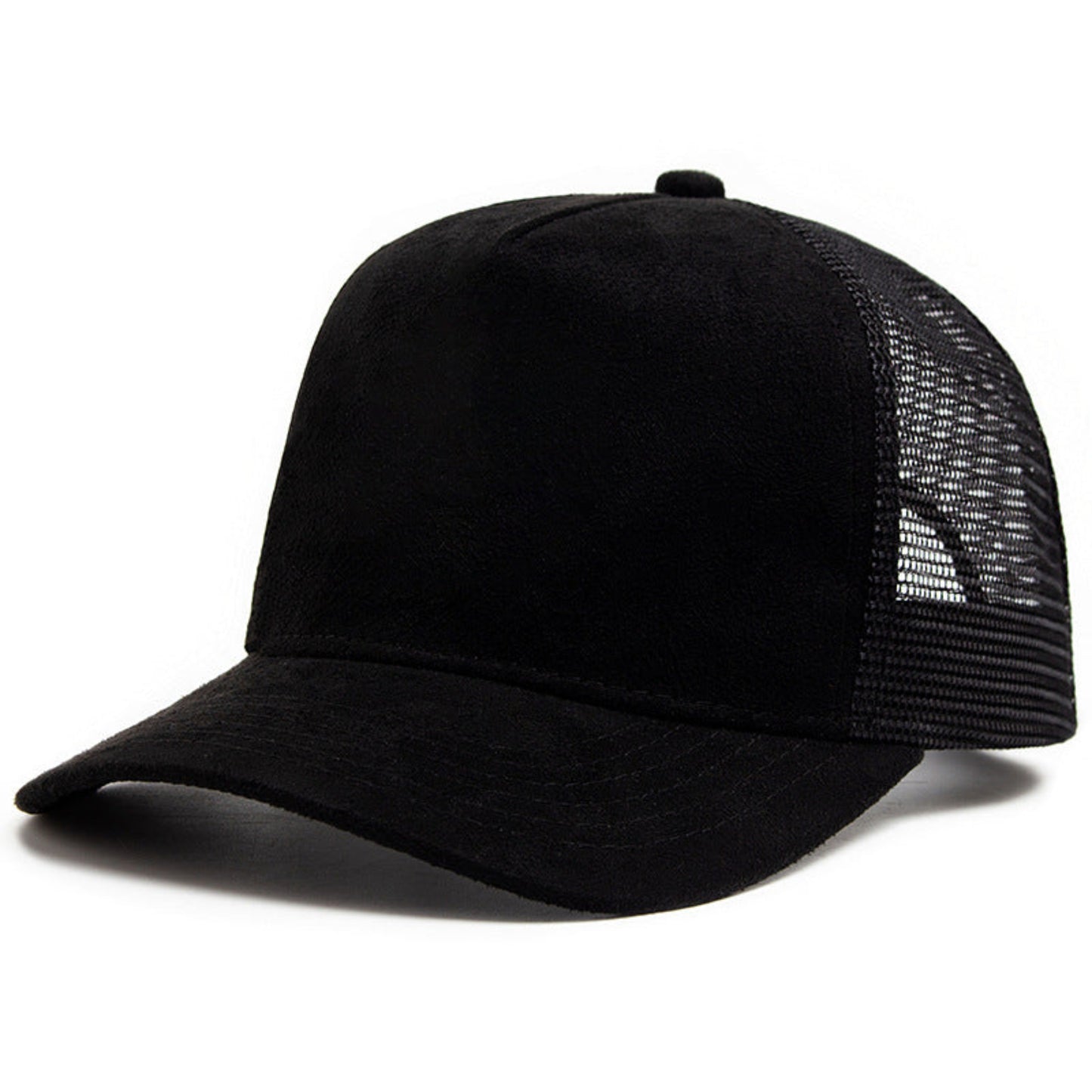 Mesh Suede Trucker Snapback