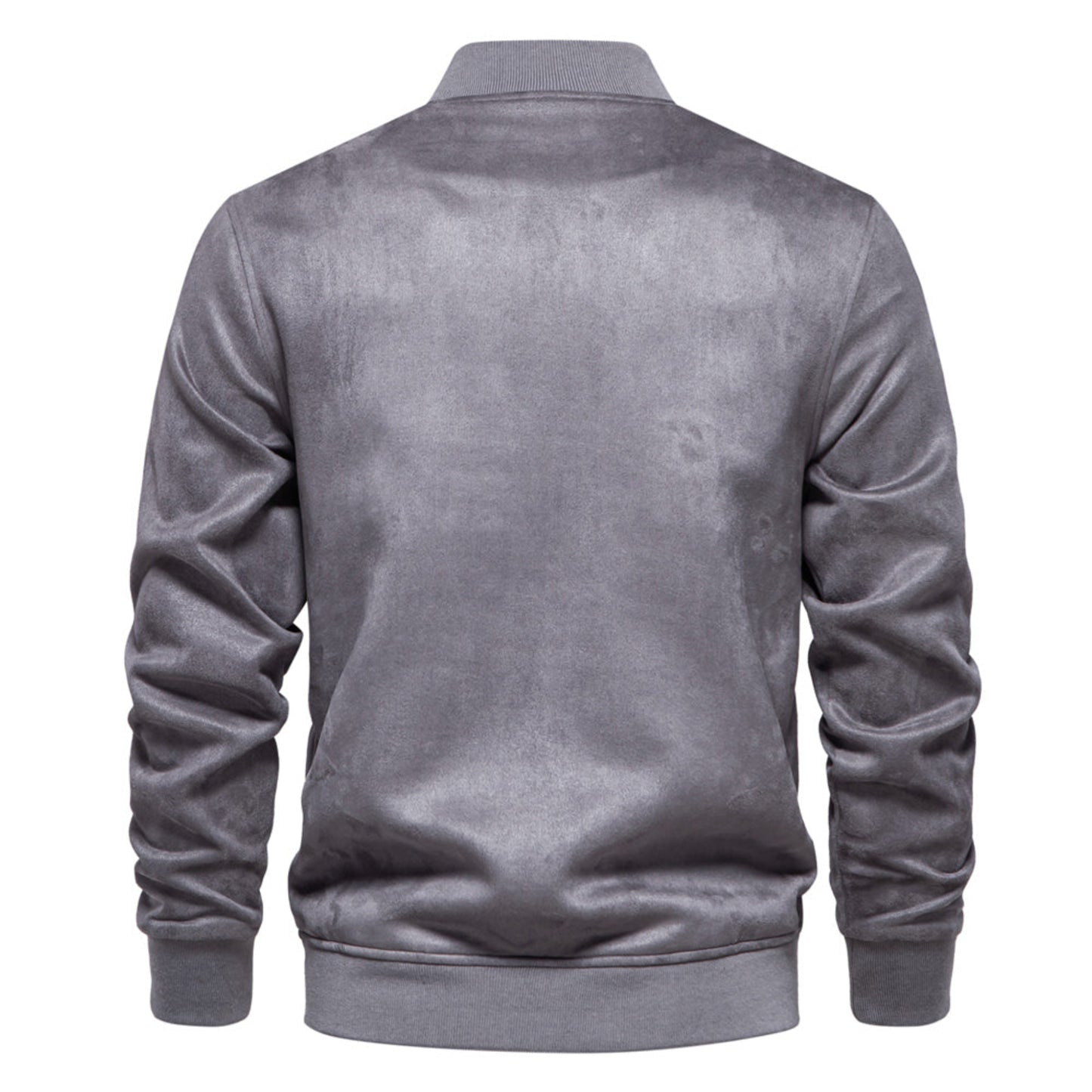 Polyester Crewneck Bomber Button Up Jacket