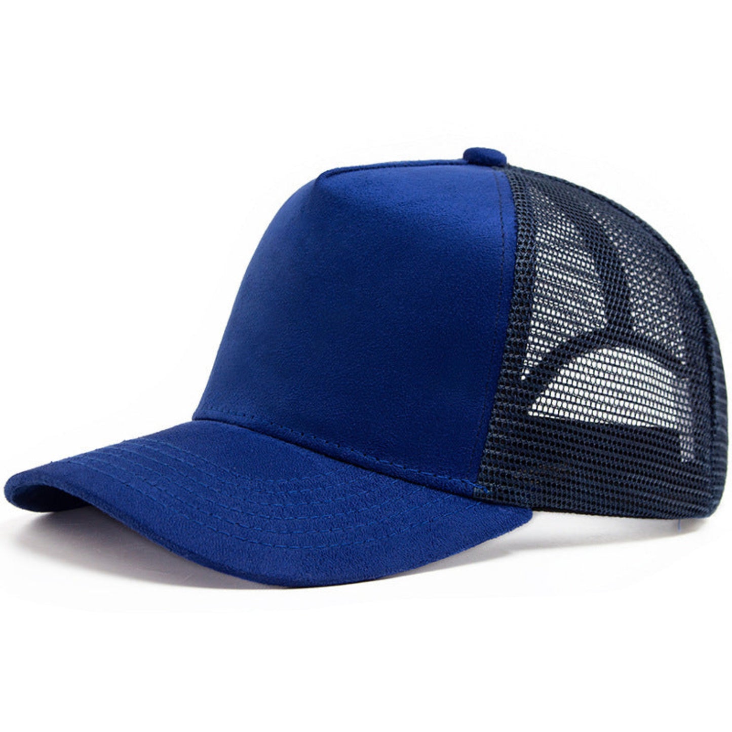 Mesh Suede Trucker Snapback