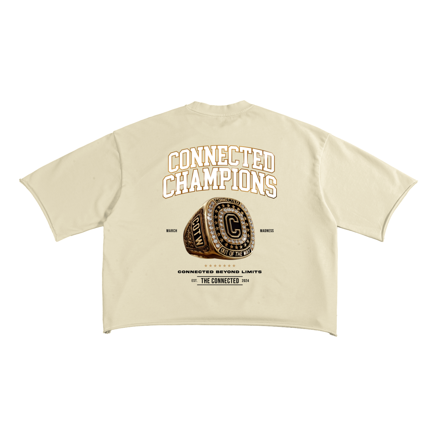 Connected Champions-French Terry Raw Edge Tee