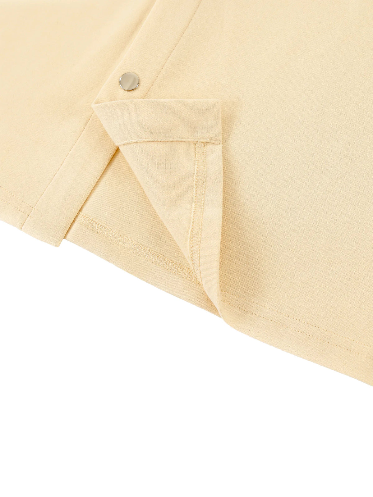 Collard Short Sleeve Boxy Button Up Shirt