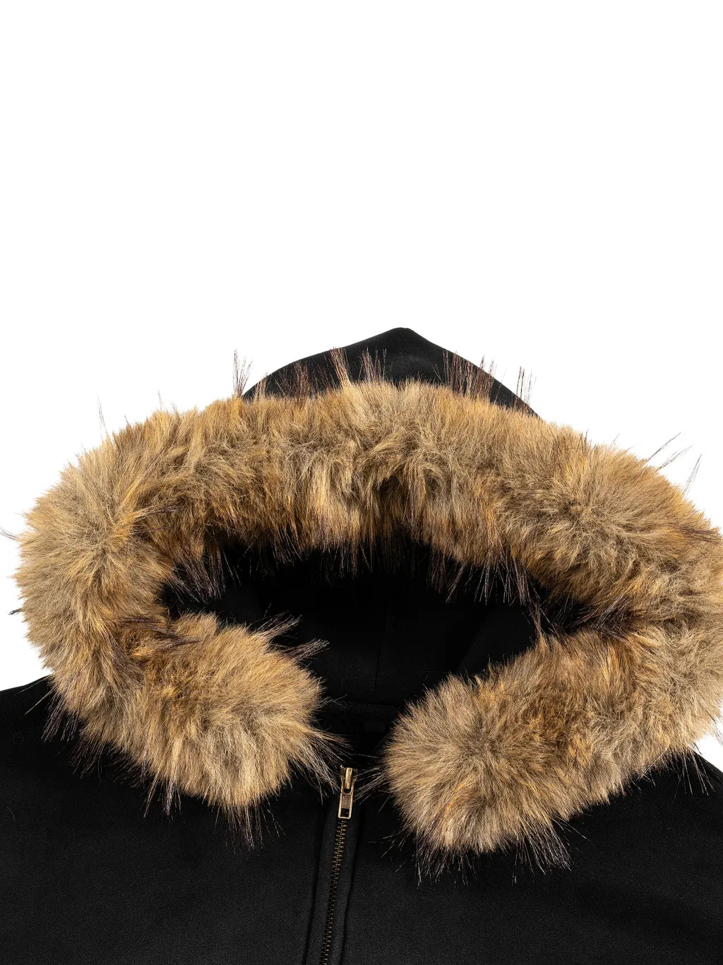 Sun Fade Boxy Detachable Faux Fur Hoodie