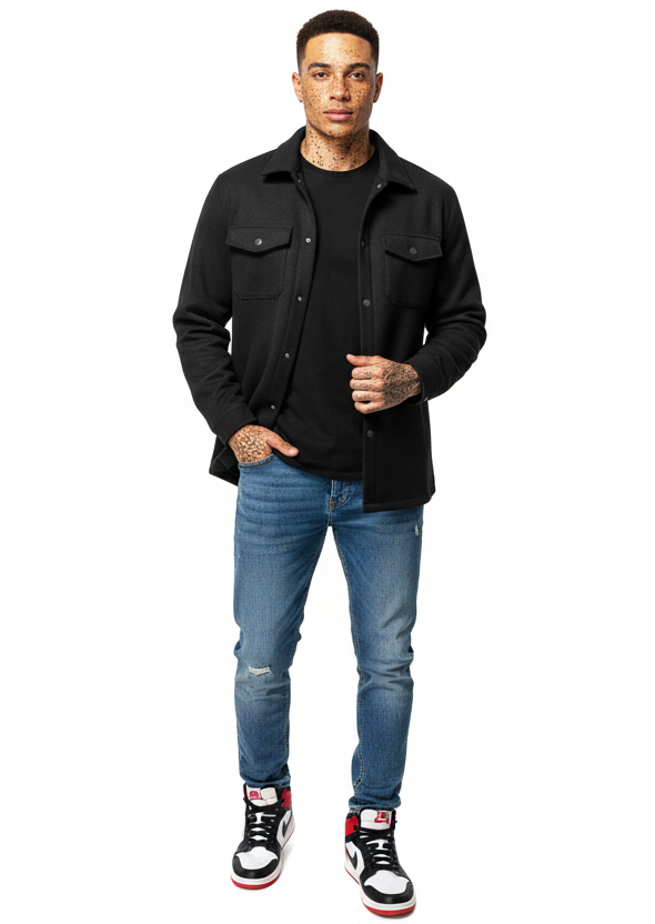 Inspire Buttoned Overcoat- Light Weight Polyester Long Sleeve OverCoat