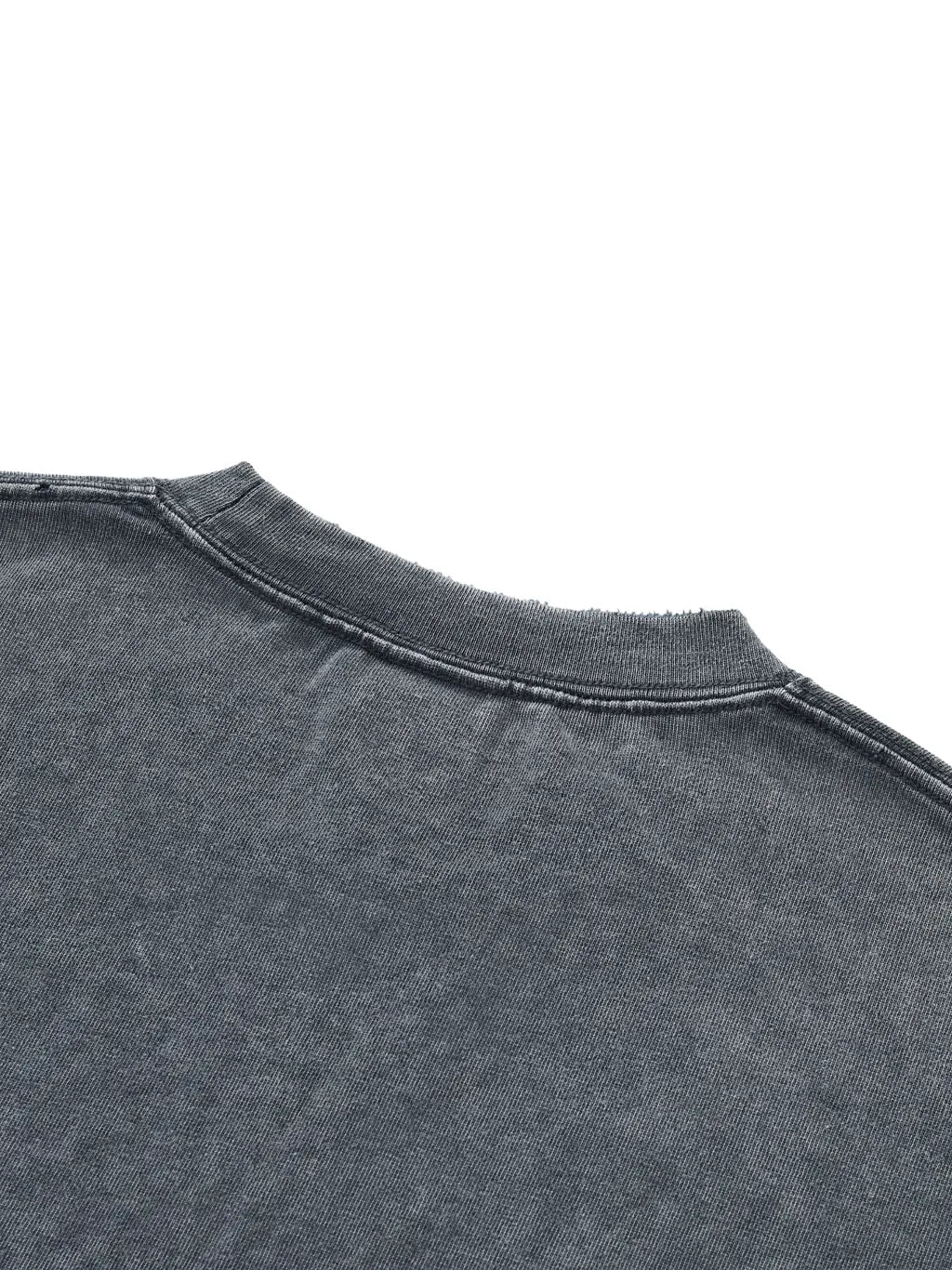 Snow Washed Raw-Hem Boxy T-shirt