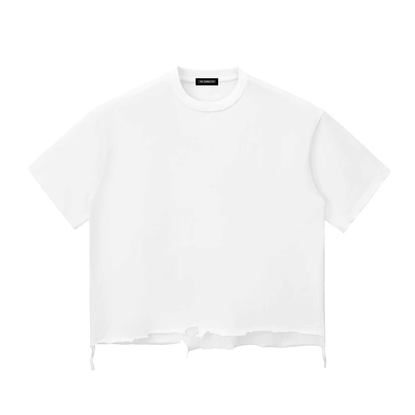 Snow Washed Raw-Hem Boxy T-shirt