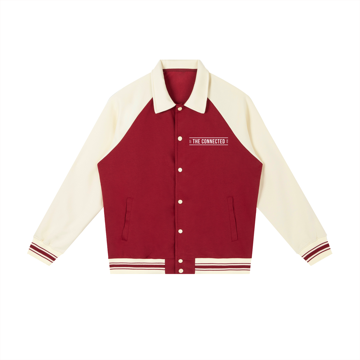 Raglan Contrast Baseball Jacket