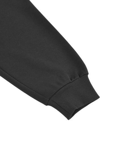 Boxy Button Placket Hoodie