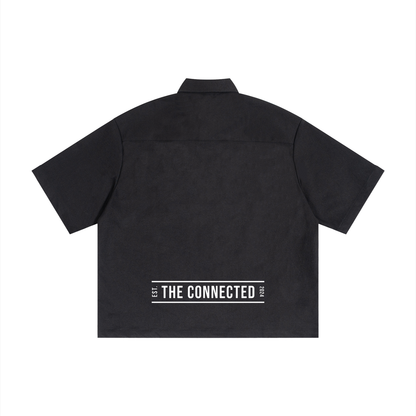 Boxy Heavyweight Short Sleeve Collard Button Up