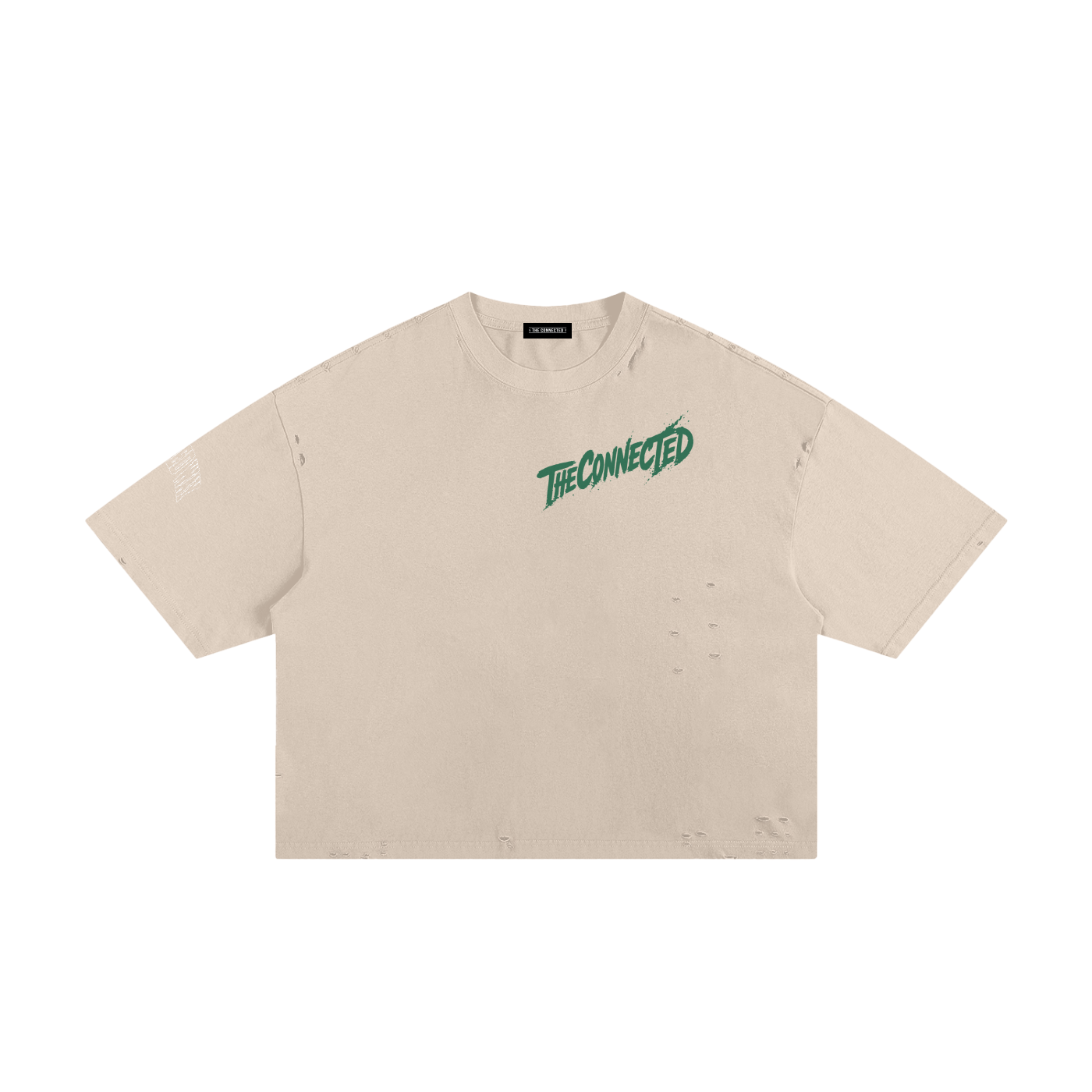 Distressed  Cropped Boxy Tee
