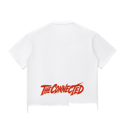 Snow Washed Raw-Hem Boxy T-shirt