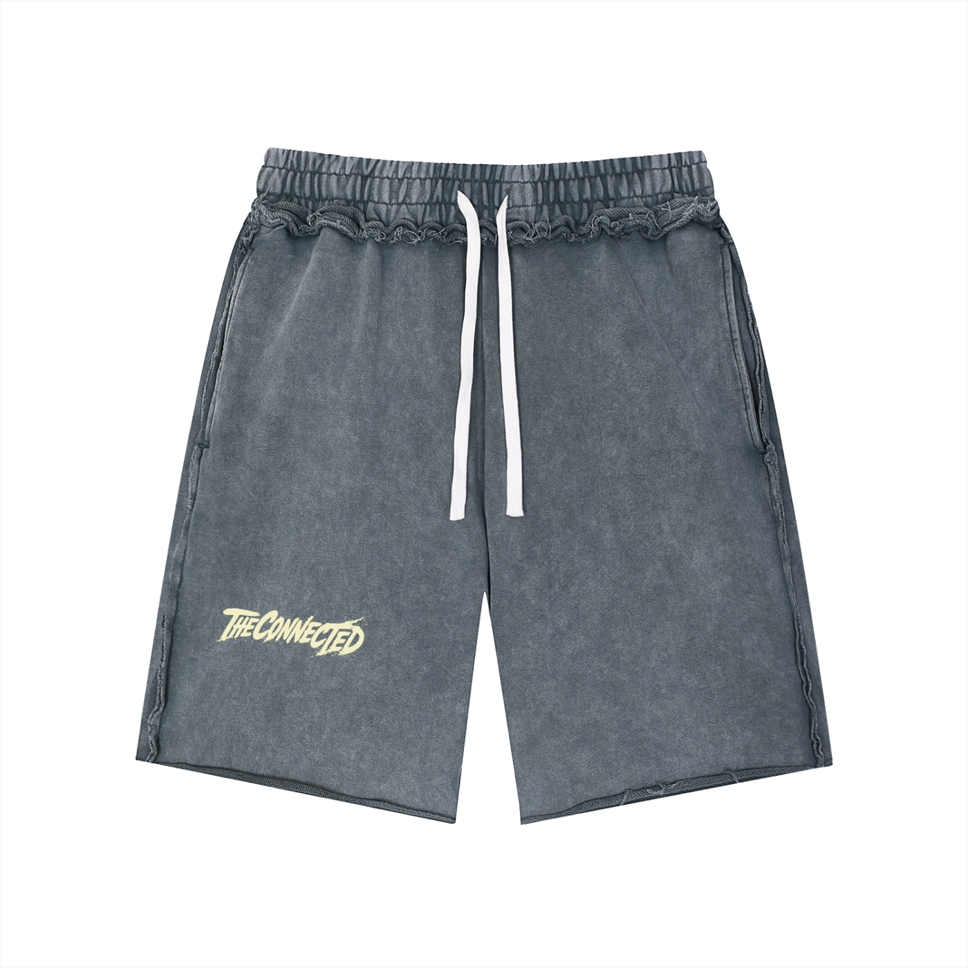 Mineral Wash Raw Edge Shorts