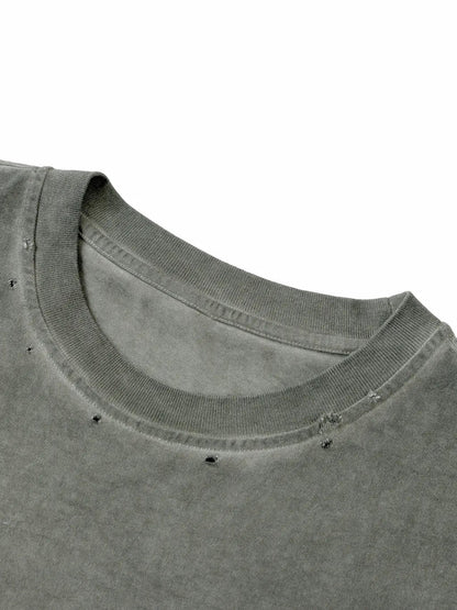 Vintage Washed Distressed Grommet Eyelet Tank Top