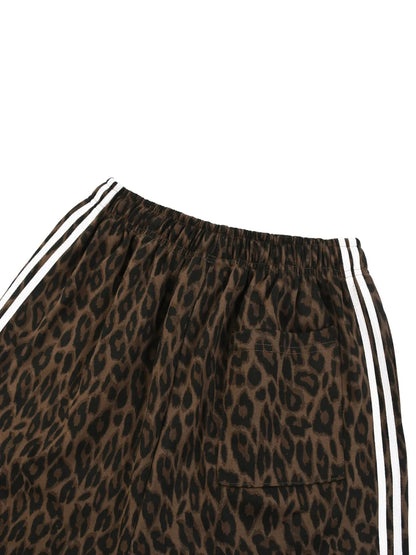 Heavyweight Leopard Drawstring Shorts