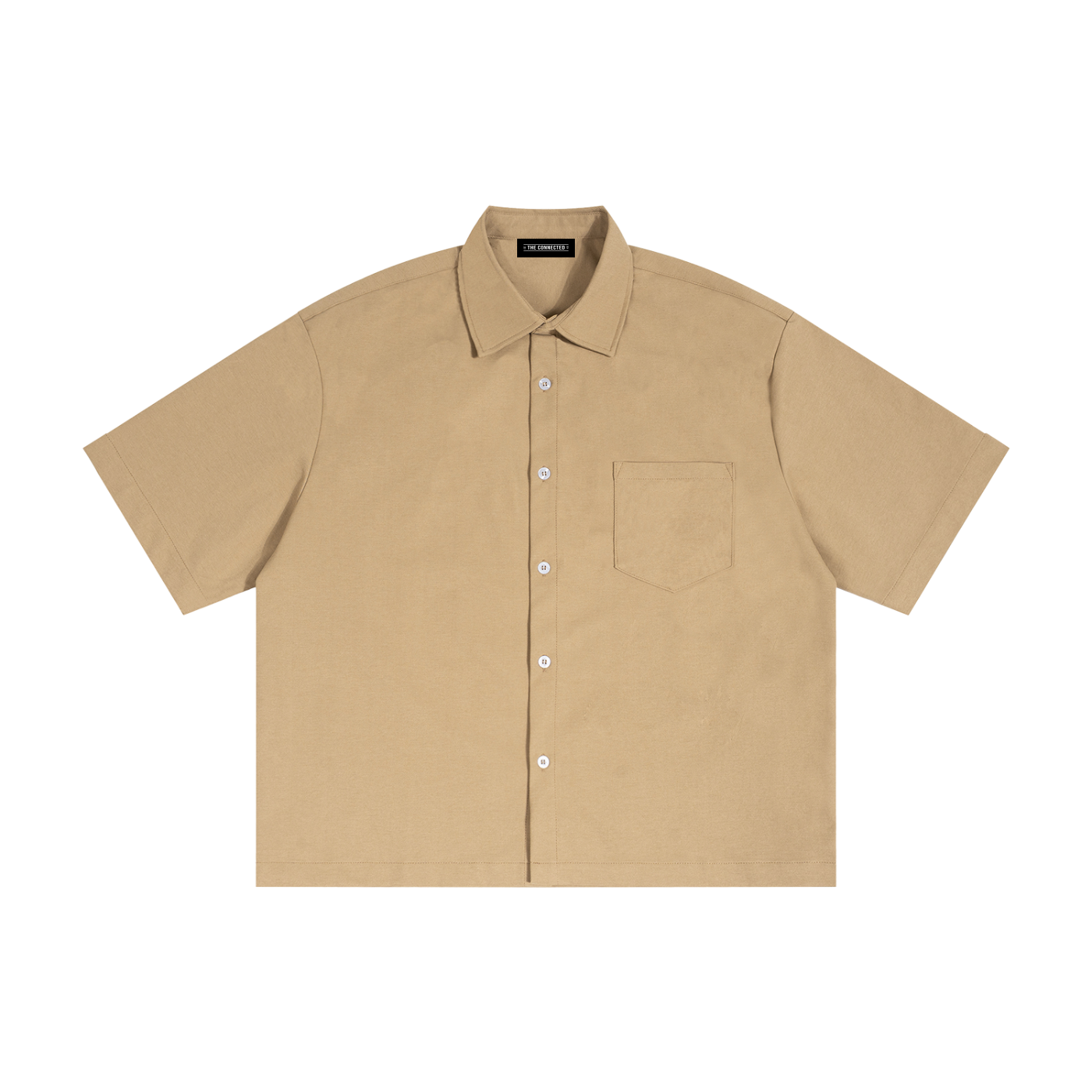 Boxy Heavyweight Short Sleeve Collard Button Up