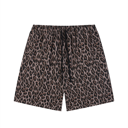 Heavyweight Leopard Drawstring Shorts