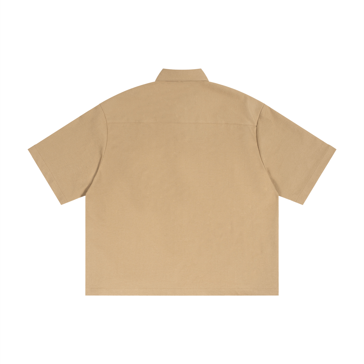 Boxy Heavyweight Short Sleeve Collard Button Up