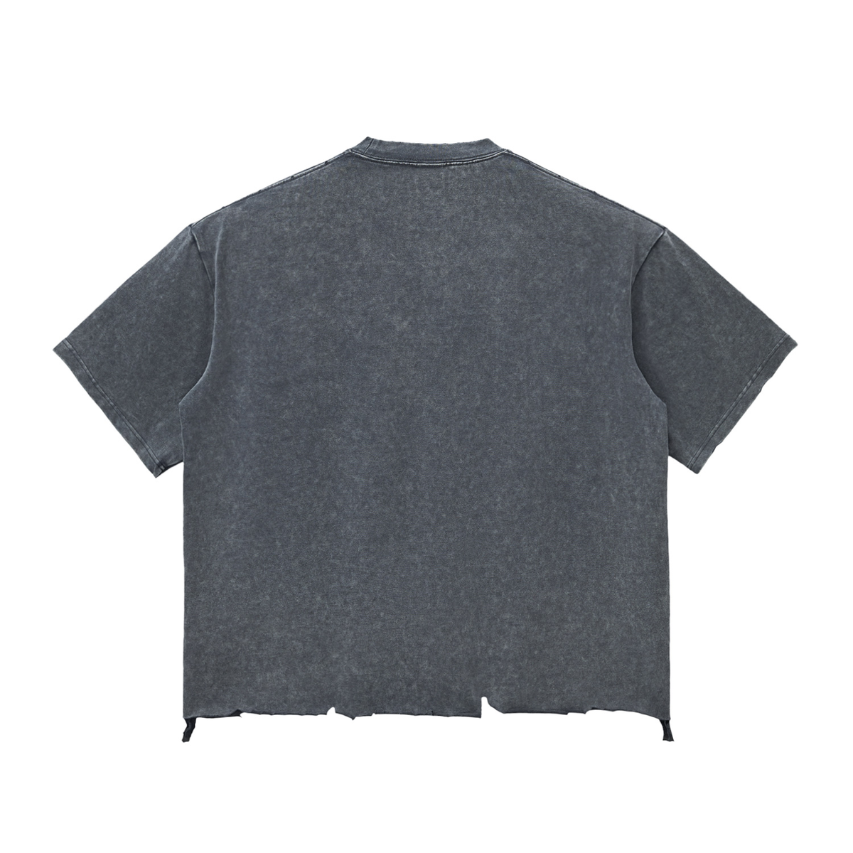 Snow Washed Raw-Hem Boxy T-shirt