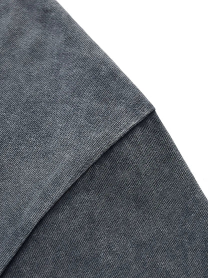 Snow Washed Raw-Hem Boxy T-shirt
