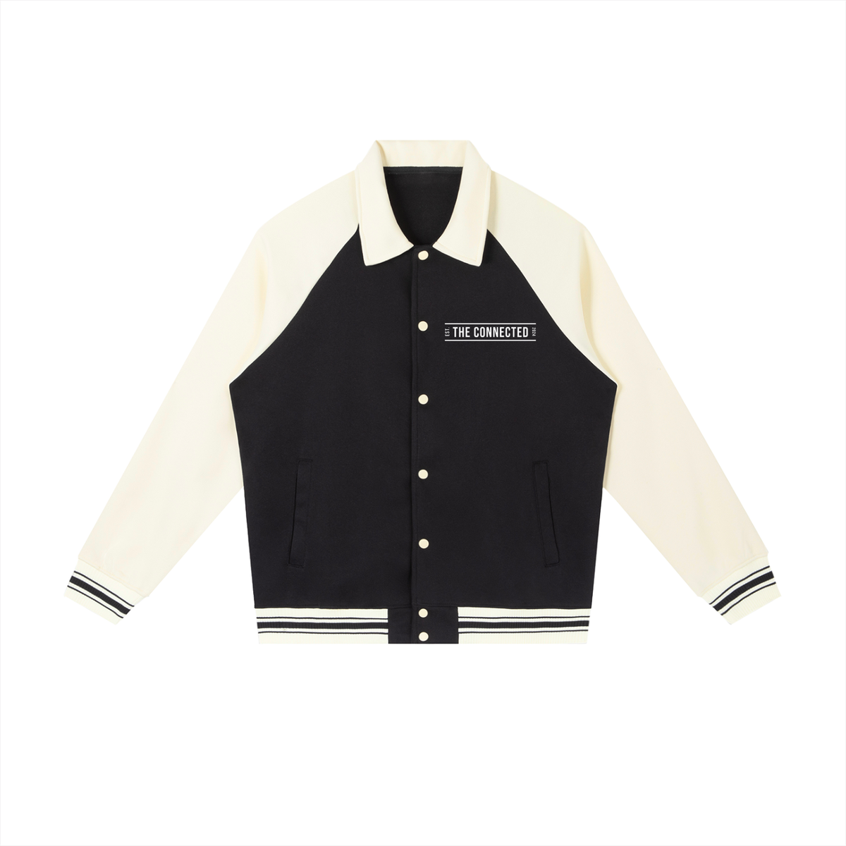 Raglan Contrast Baseball Jacket